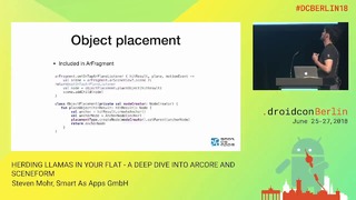 DCBerlin18 501 Mohr Herding Llamas in your Flat A Deep Dive Into Arcore and Sce