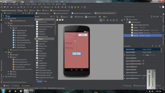Android Studio Tutorial – 36 – Delete information from a Database