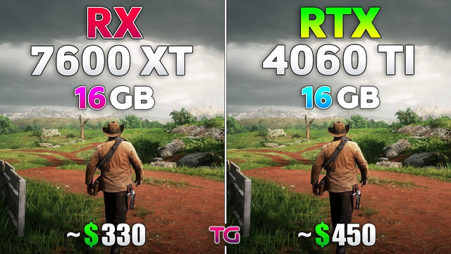 RX 7600 XT 16GB vs RTX 4060 Ti 16GB – Test in 10 Games