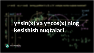 31 y=sin(x) va y=cos(x) ning kesishish nuqtalari | Trigonometriya