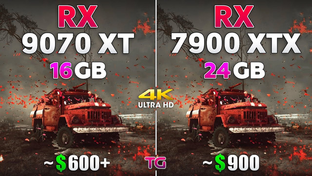 RX 9070 XT vs RX 7900 XTX – Test in 10 Games | 4K