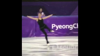 Алина Загитова в тренировке перед выступлением в Олимпиаде
