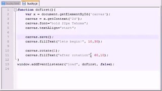HTML5 Tutorial – 41 – Saving and Restoring the Canvas
