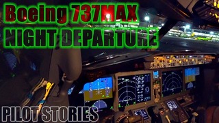 Глазами пилота: Боинг 737MAX, ночной вылет