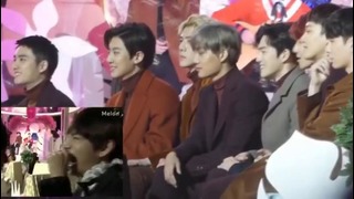 EXO reaction when BTS Taehyung appeared on screen @MMA 2016
