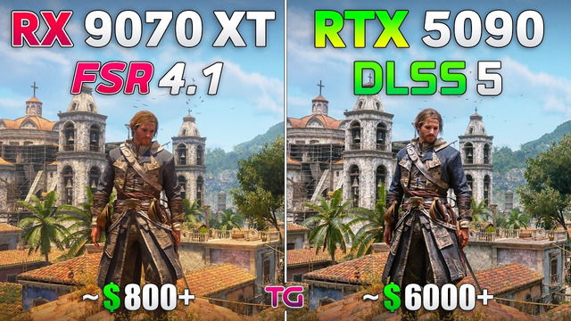 RTX 5090 DLSS 5 vs RX 9070 XT FSR 4.1 – Performance Comparison in 10 Games