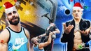 Скамья для жима в зубах! сумасшедший жонглер устроил новогодний переполох