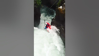 Person Rides Kayak Down Multiple Waterfalls In Mexico | People Are Awesome #shorts