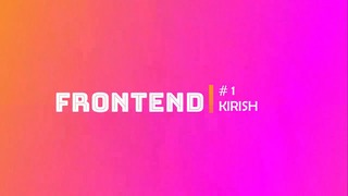 Frontend #1 Kirish