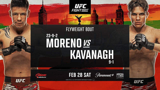 UFC Fight Night 268: Moreno vs Kavanagh (ОСНОВНОЙ КАРД) 01.03.2026 | Брэндон Морено — Лонир Кавана