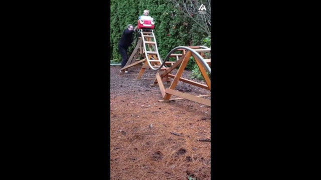 This backyard rollercoaster is awesome! #shorts