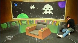 Star Trek Bridge x Space Invaders 3D Chalk Art