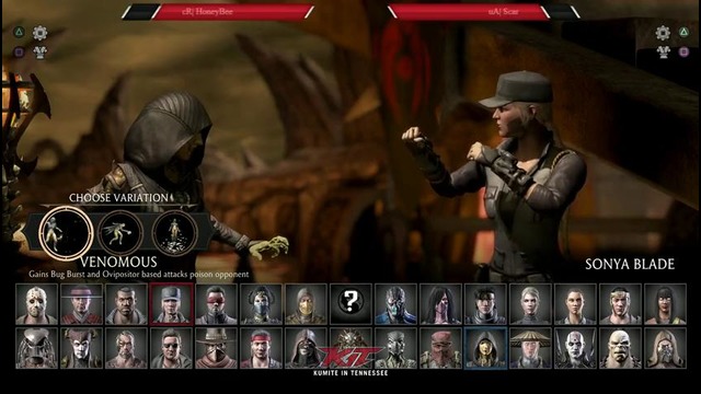 Mortal Kombat X – HoneyBee (D’Vorah) vs Scar (Sonya) – KIT ‘16