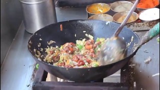 Курица и жареный рис, стрит фуд, Индийская Уличная еда