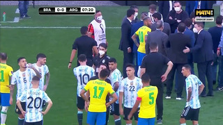 Прерван матч сборных Бразилии и Аргентины в отборе ЧМ-2022