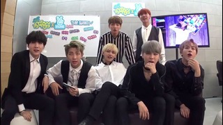 BTS reaction on Music Core with GOT7 & SHINee Interaction