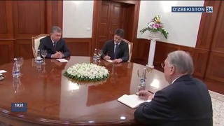 Ахборот: Мирзиёев встретился с председателем немецкой компании