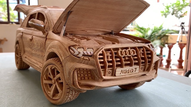 Audi Q7 из дерева | Wood Carving – Audi Q7 2021 (New Model) – Wooden Car
