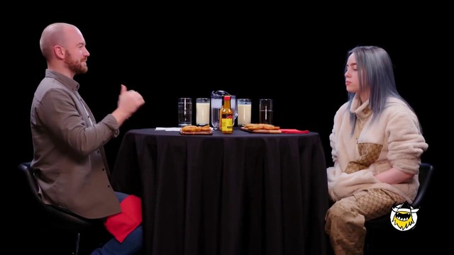 Billie Eilish Freaks Out While Eating Spicy Wings