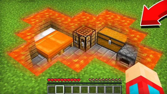 Я НАШЁЛ СЕКРЕТНЫЙ ДОМ ПОД ЛАВОЙ В МАЙНКРАФТ 100% ТРОЛЛИНГ ЛОВУШКА MINECRAFT КОМПОТ