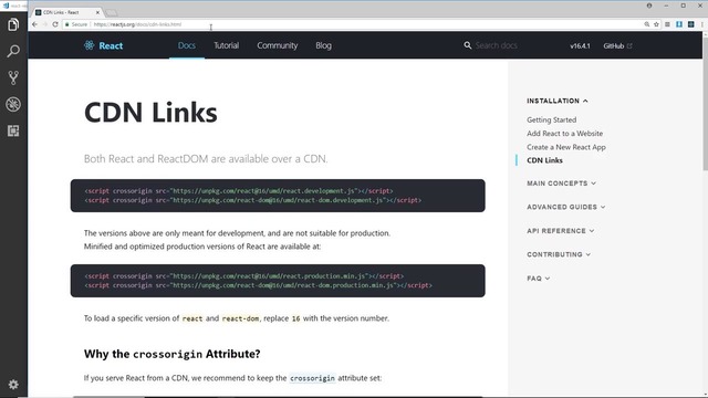 Complete React Tutorial (& Redux) #3 – React Setup (with CDN) – YouTube