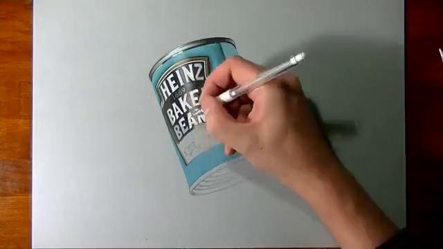 How I drew a can of beans