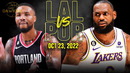 NBA 2023: LA Lakers vs Portland Trail Blazers | Highlights | Oct 23, 2022
