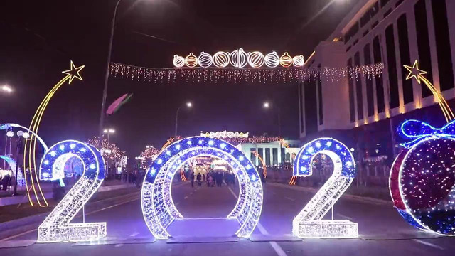Новогодний ночной Ташкент
