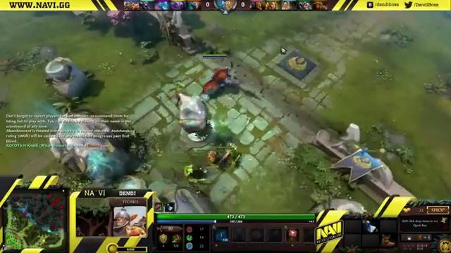 NaVi.Dendi Techies & NaVi.XBOCT играют с Комментариями