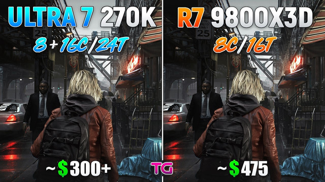 Ultra 7 270K Plus vs Ryzen 7 9800X3D – Test in 10 Games