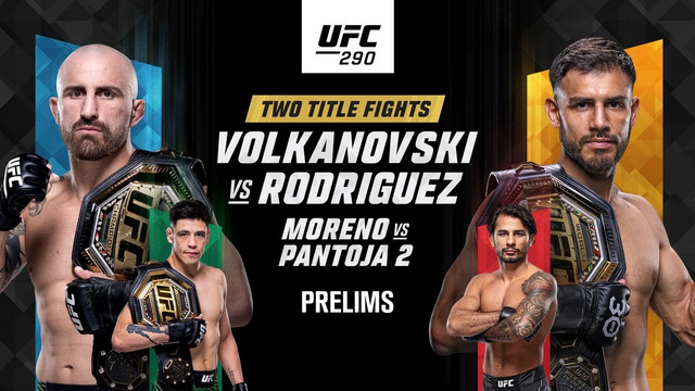 UFC 290: Волкановски – Родригес (Предварительный кард) 09.07.2023 Volkanovski vs. Rodriguez
