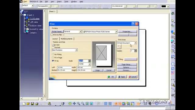 Tutorial Catia 135 – Print Settings