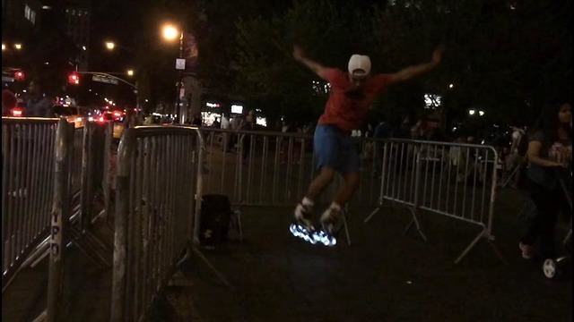 New York city [high jump] Rollerskating