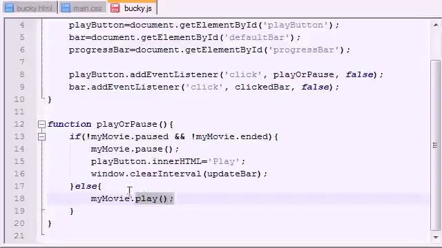 HTML5 Tutorial – 32 – Playing and Pausing the Movie
