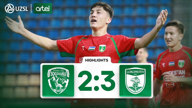 Superliga 23-tur. So‘g‘diyona-Lokomotiv bahsida kiritilgan gollar va xavfli vaziyatlar (Highlights)