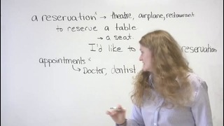 English Vocabulary – Appointments & Reservations