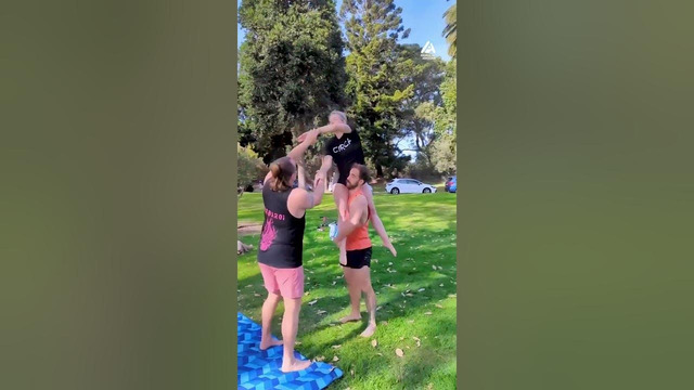 Group of Gymnasts Perform at Park | People Are Awesome