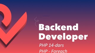 PHP #14-dars Foreach