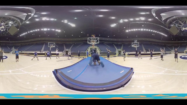 Aerial Acrobatic Freestyle Dunking