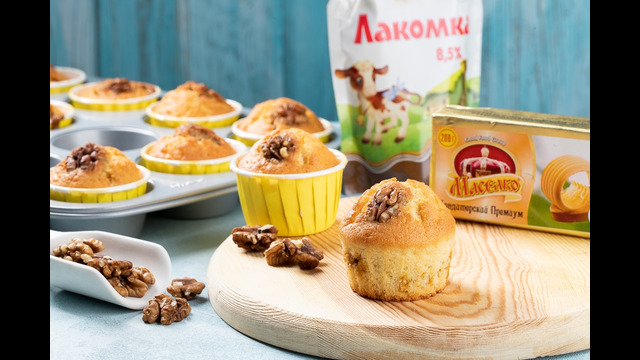 Маффины с вареной сгущенкой