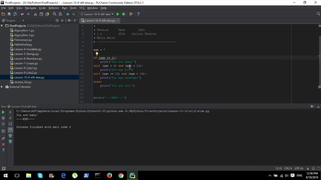 10.Python для Начинающих – Условные операторы if-elif-else