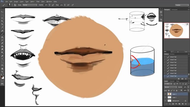 Рисование персонажей (урок #11) Как рисовать губы