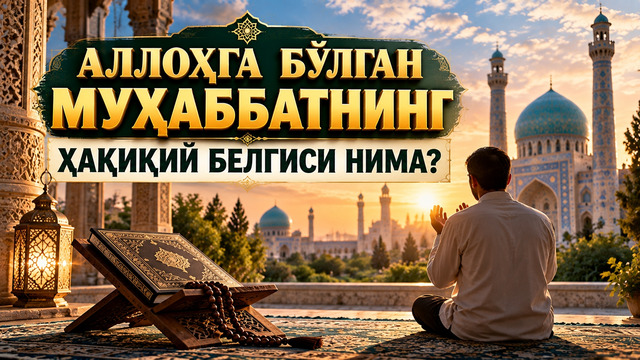 АЛЛОҲГА БЎЛГАН МУҲАББАТНИНГ ҲАҚИҚИЙ БЕЛГИСИ НИМА