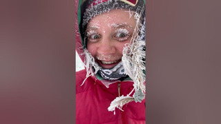 Extreme Cold Freezes Woman’s Lashes After Skiing