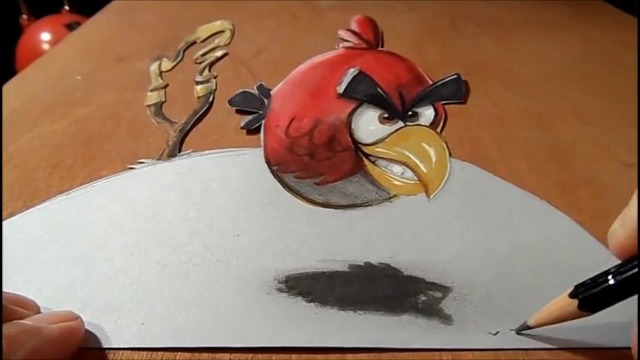 3D иллюстрация Red Angry Bird