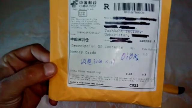 Посылка из Китая MicroSD card 32гб
