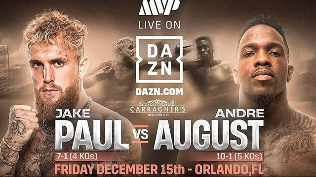 Бокс. Jake Paul vs Andre August (17.12.2023) Джейк Пол – Андре Август