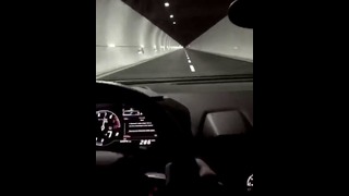 300 км/ч на Lamborghini Huracan в тоннеле по Сочи