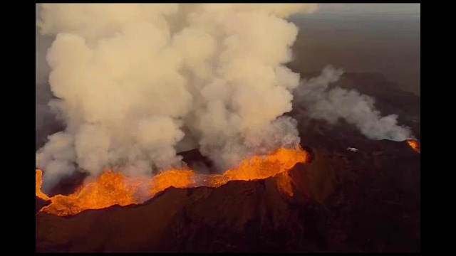 Извержение исландского вулкана Бардабунга сняли на GoPro