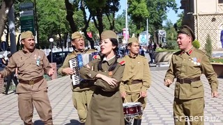 Автоколонна из техники времен Второй мировой войны проехала по Ташкенту